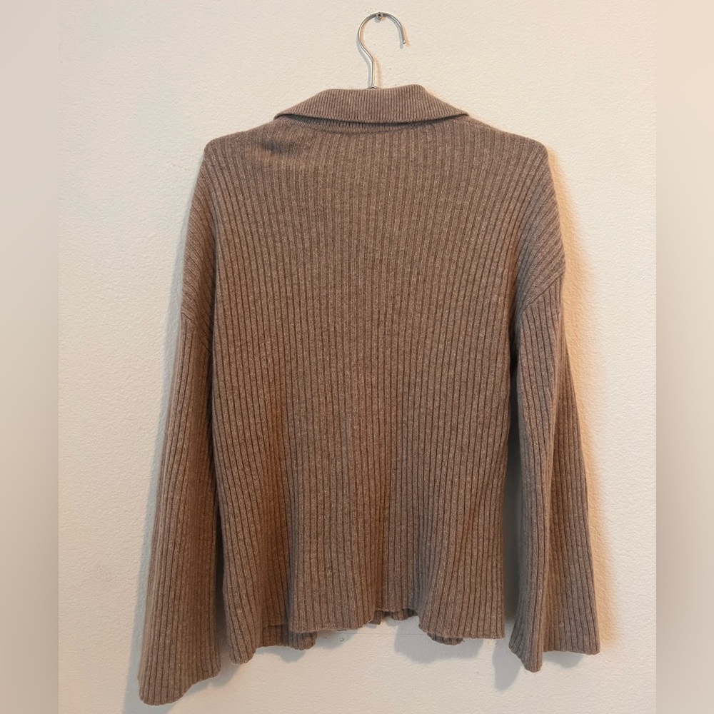Reformation Fantino Cashmere Ribbed Button Cardigan Sweater- Size XS - Picture 7 of 10